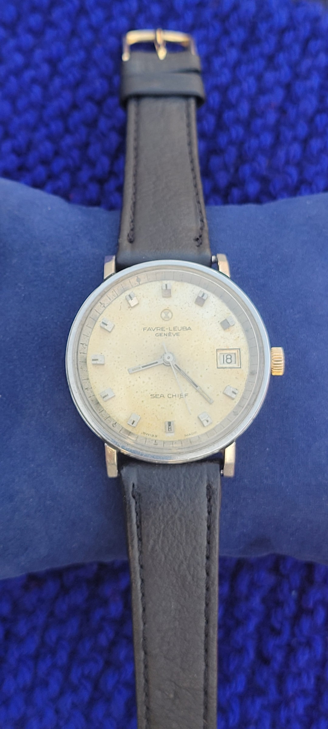 FAVRE-LEUBA GENEVE SEACHIEF 手巻き腕時計 A3280 Favre Leuba Geneve Sea King Manual Winding Vintage Men's