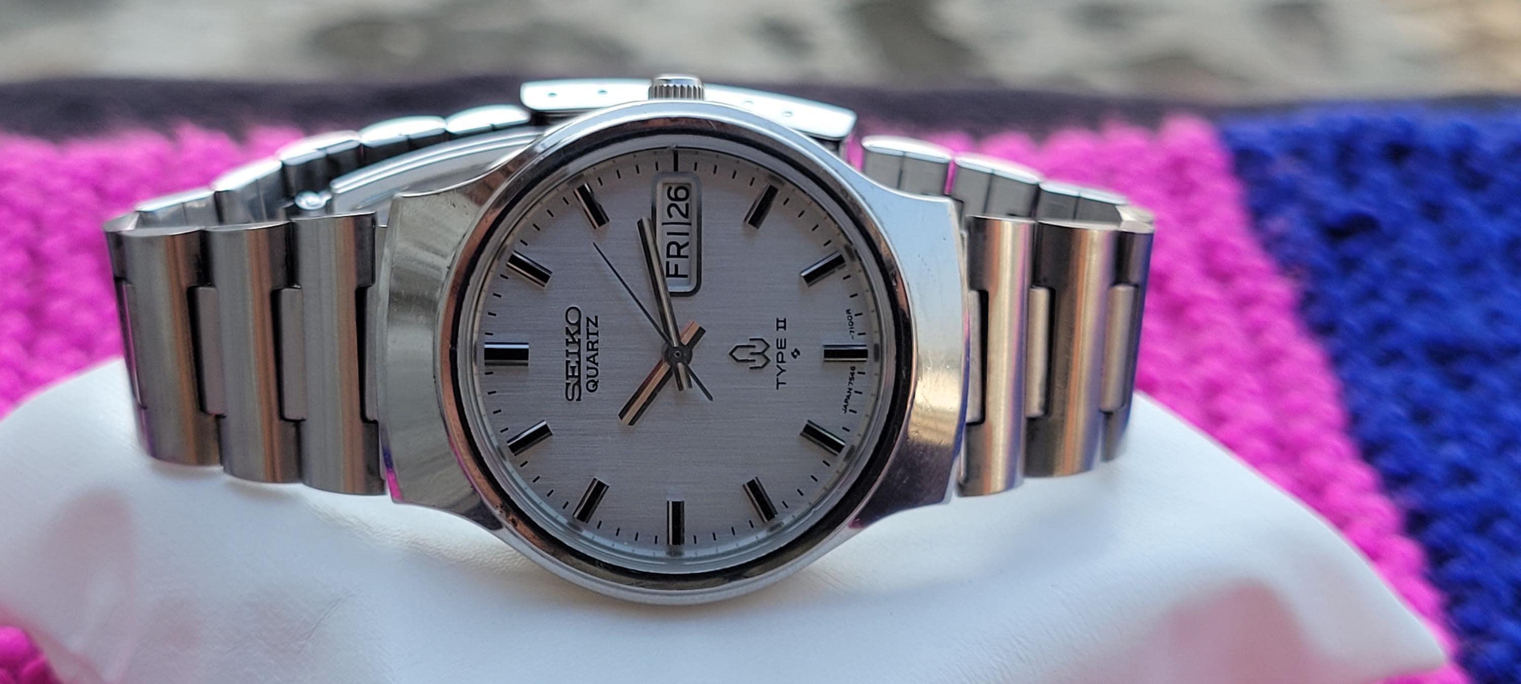 Vintage Seiko Quartz Type II Stainless Steel Men's Watch - Etsy