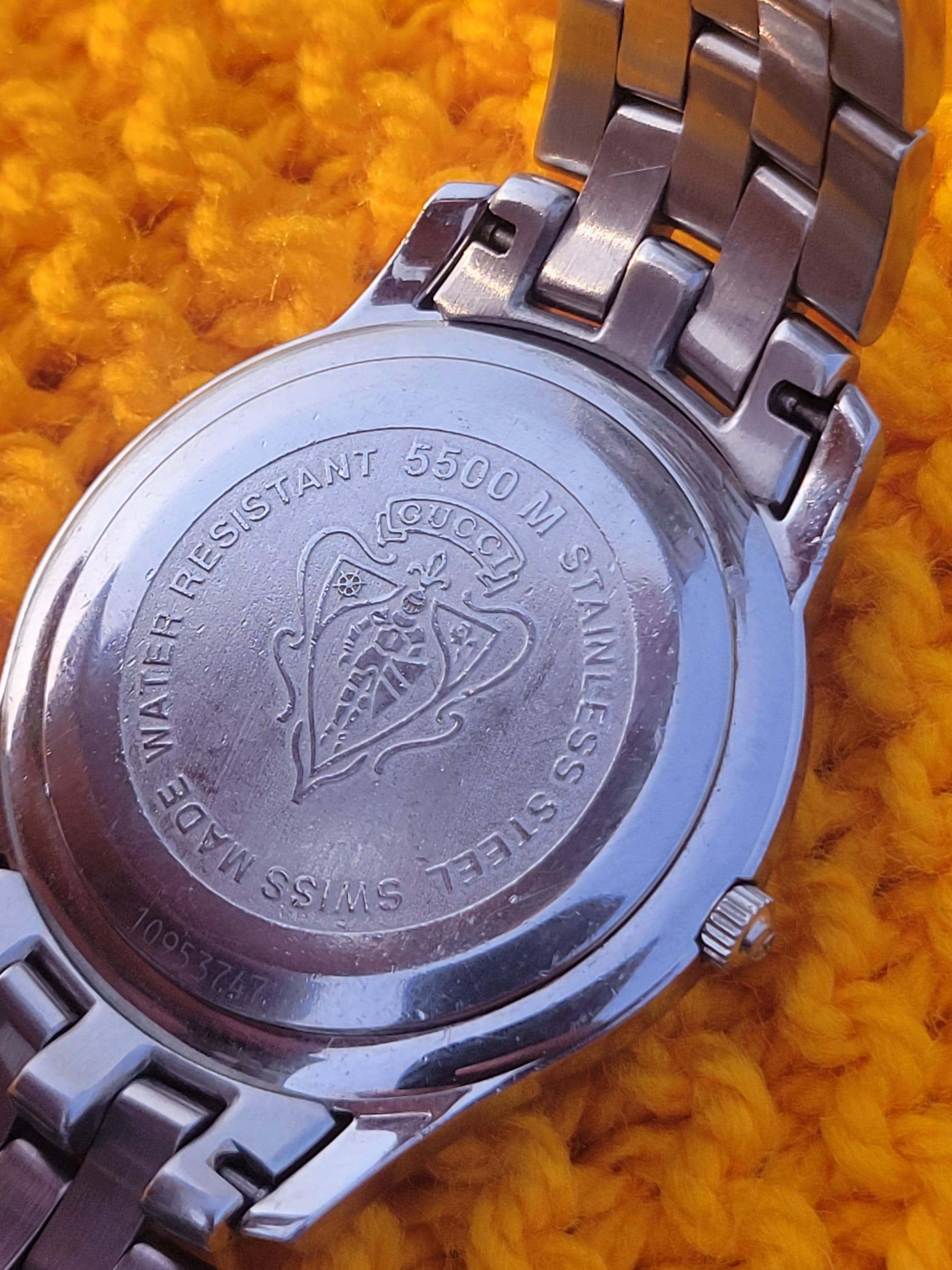 Gucci 5500M Gray Dial Roman Stainless Steel Swiss Made Men's Wrist