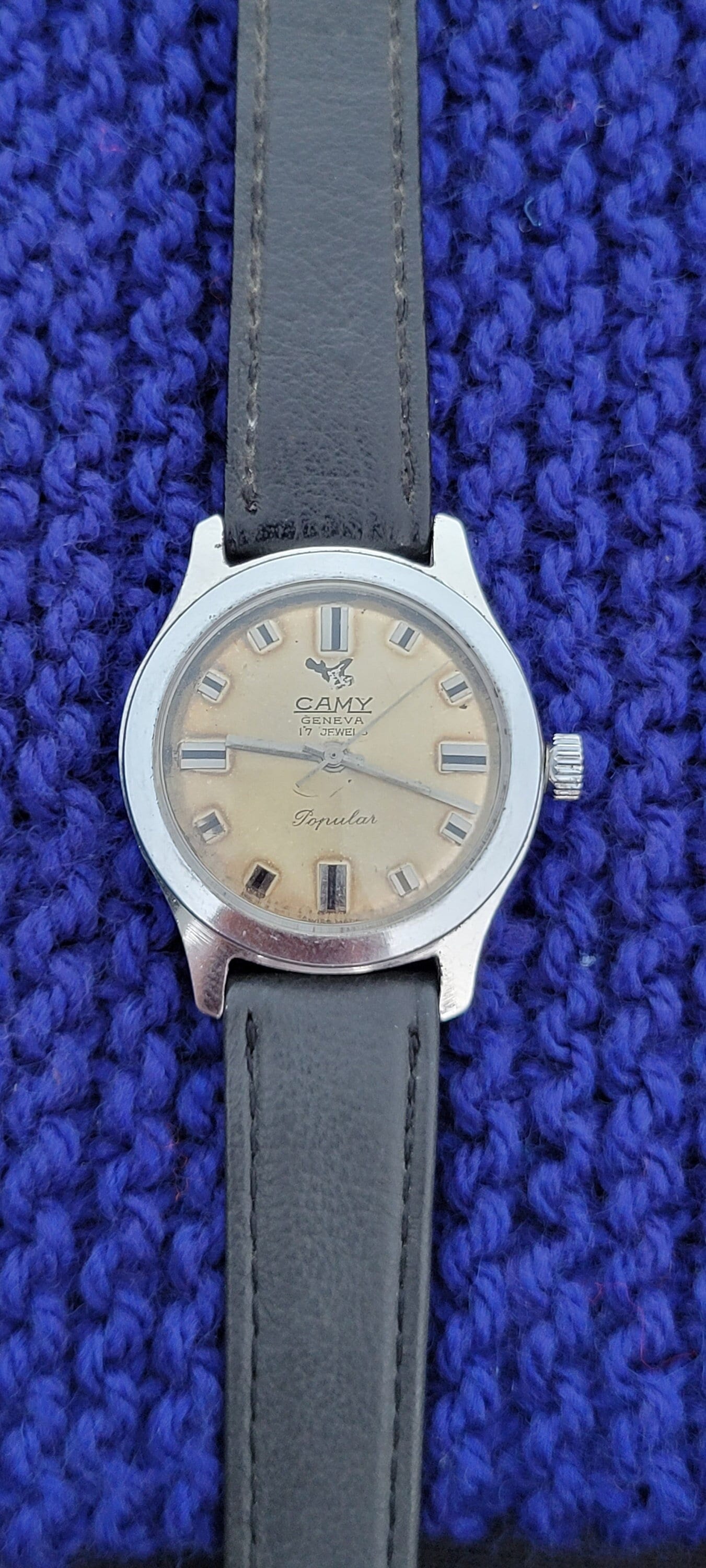 Vintage Camy Geneva Popular 17 Jewels 1960's Swiss Made Rare Men's