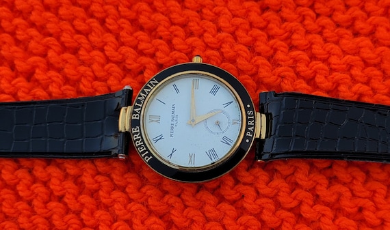 Stunning Vintage Pierre Balmain Paris 176 Side Second Swiss Made Men s Wrist Watch