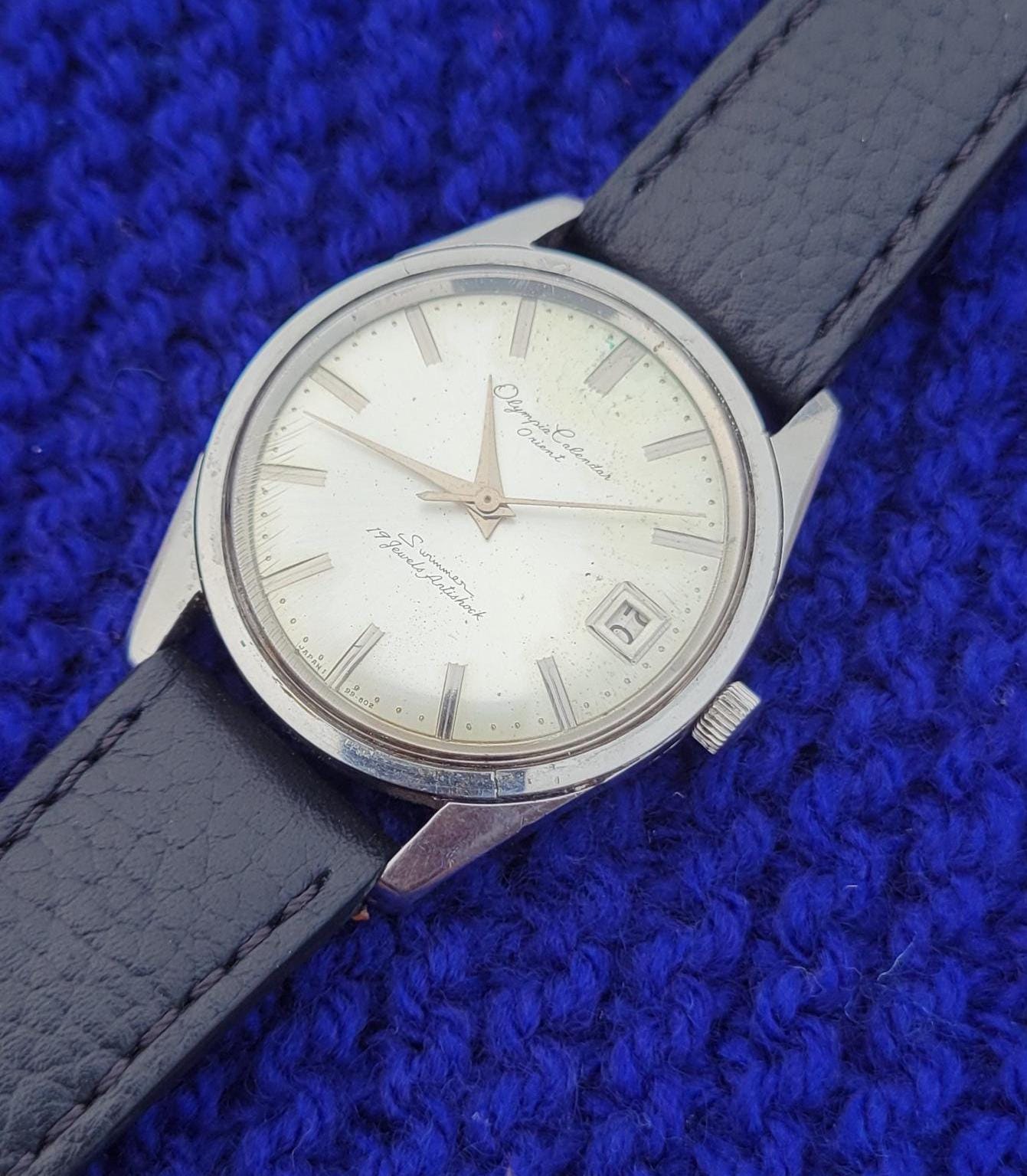 Vintage 1960's Orient Olympia Calendar Swimmer Men's Watch - Etsy