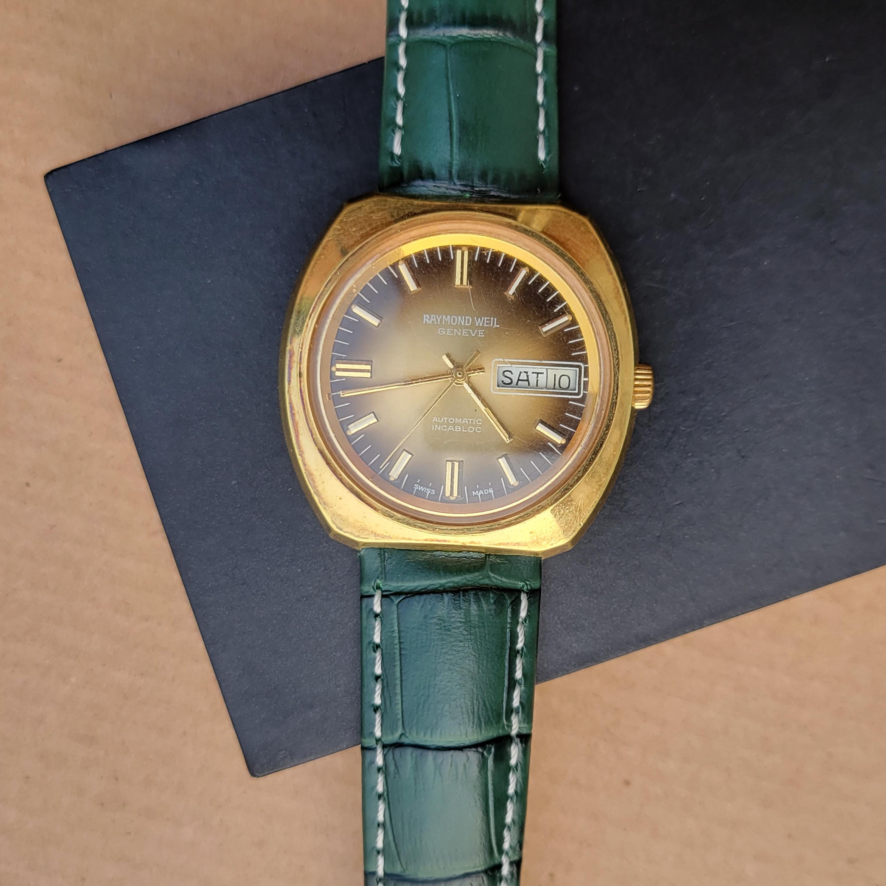 Vintage Raymond Weil Automatic Gold Plated Watch - Swiss 