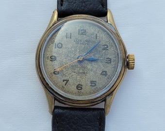 Montre Homme Vintage Pierce Parashock Automatique - Années 1940 WW2 - Rare Cadran Tropical