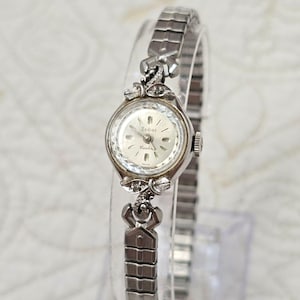 Vintage Zodiac Ladies Watch: Diamond Accent, 10K Gold Plated Cocktail Timepiece