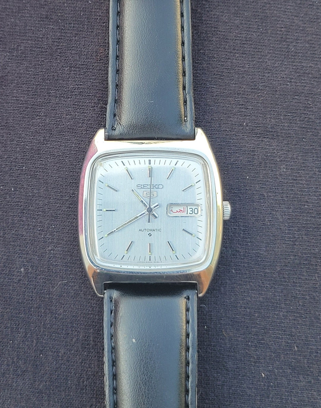 Excellent Vintage Seiko 5 TV 6309-5090 Square Day/date Automatic