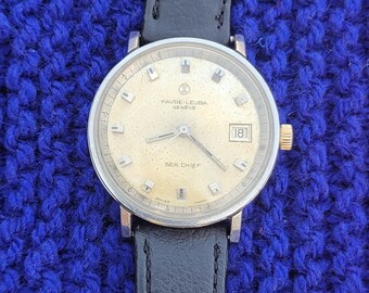 FAVRE-LEUBA GENEVE SEACHIEF 手巻き腕時計 A3280 Favre Leuba Sea Chief - Etsy