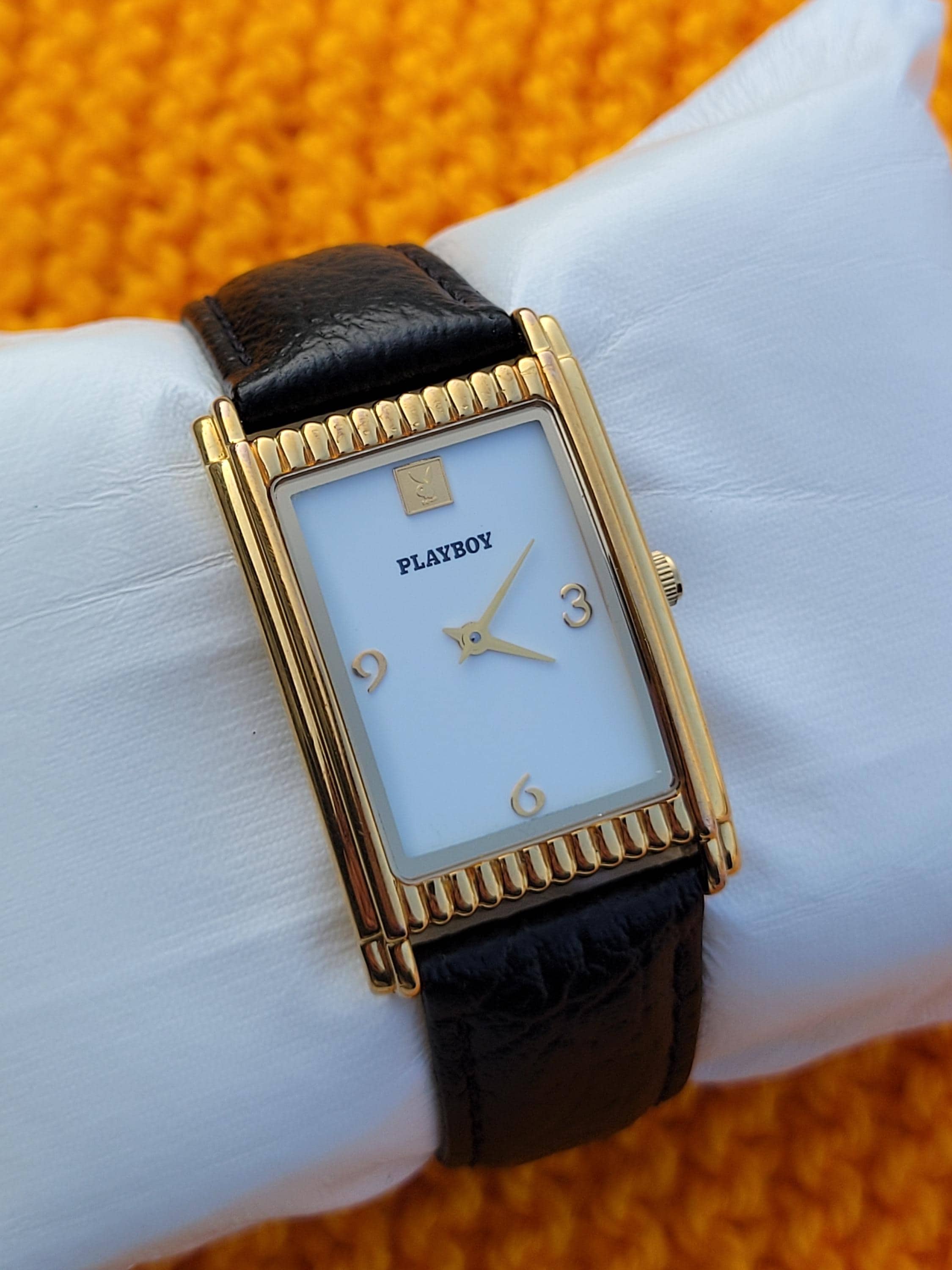 Vintage PLAYBOY Tank Watch, Gold Plated, Swiss Made - Etsy