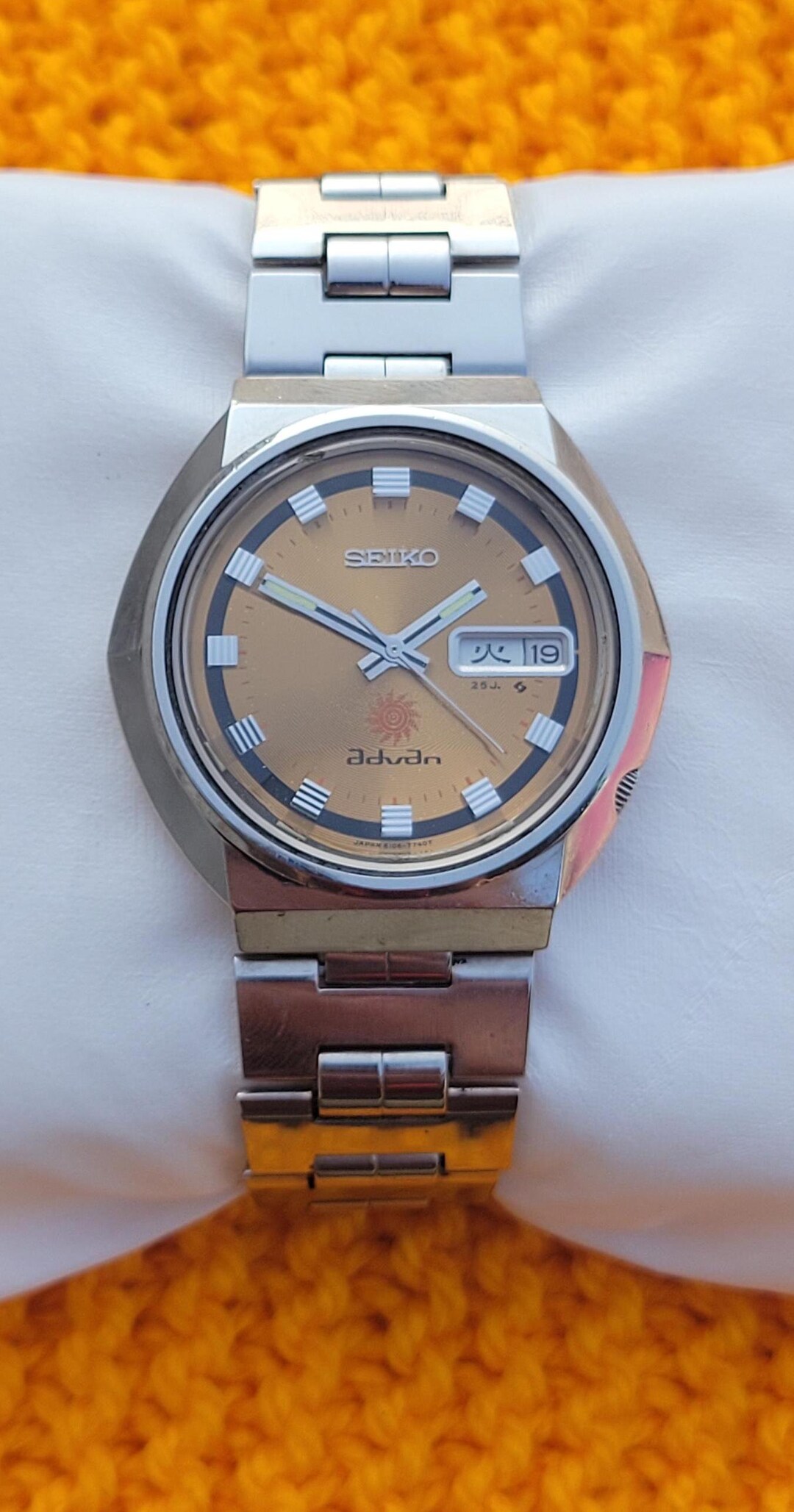 SEIKO セイコー ADVAN アドバン 6106-7570 自動巻き 腕時計 セイコー アドバン グリーンダイヤル 5面カットガラス仕様 6106