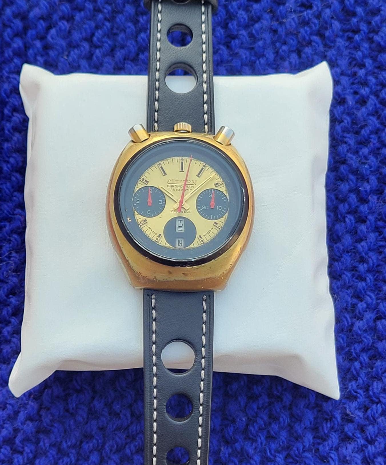 Vintage Citizen Bullhead Fly Back Chronograph Automatic 8110 67 9011 Men s Wrist Watch Etsy