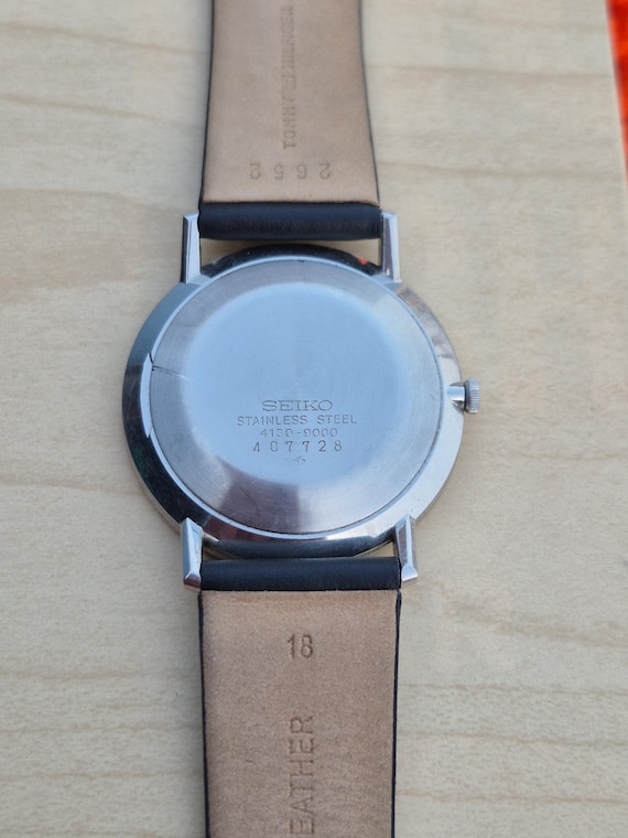 Vintage Seiko 4130-9000 Chariot Quartz Stainless Steel Rare Men's