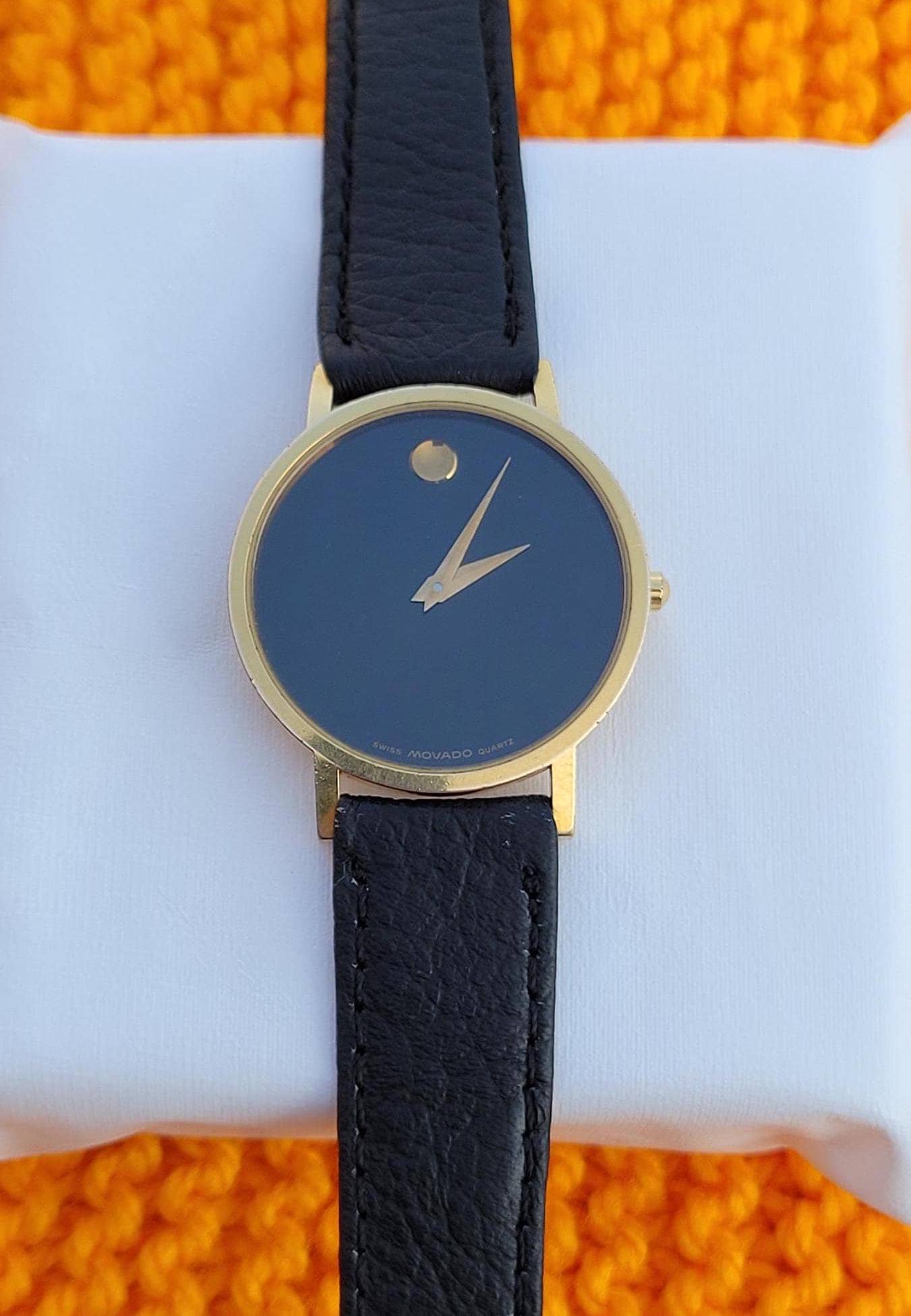 Vintage Movado Museum Gold Plated Classic Swiss Made