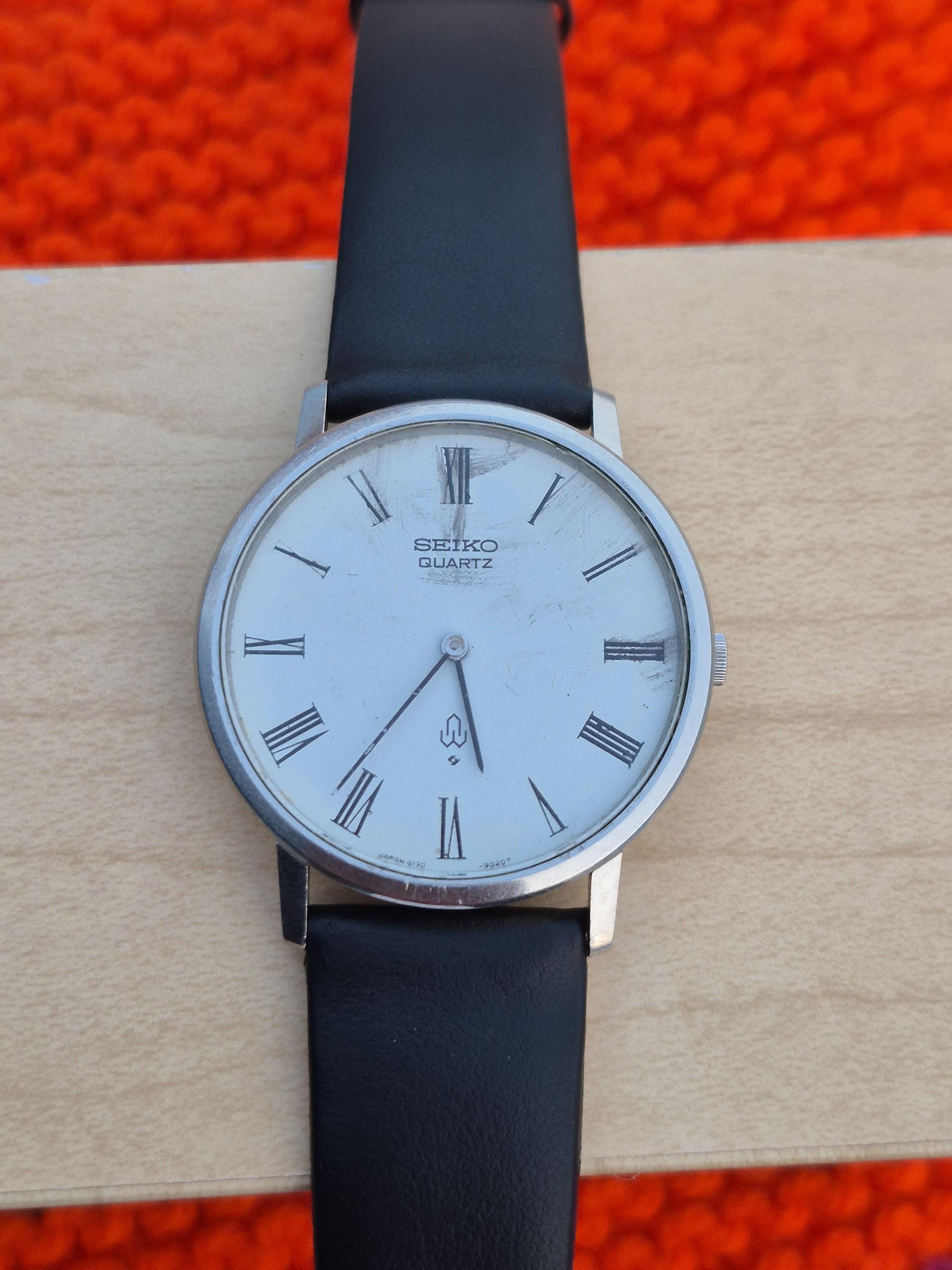 Vintage Seiko 4130-9000 Chariot Quartz Stainless Steel Rare Men's