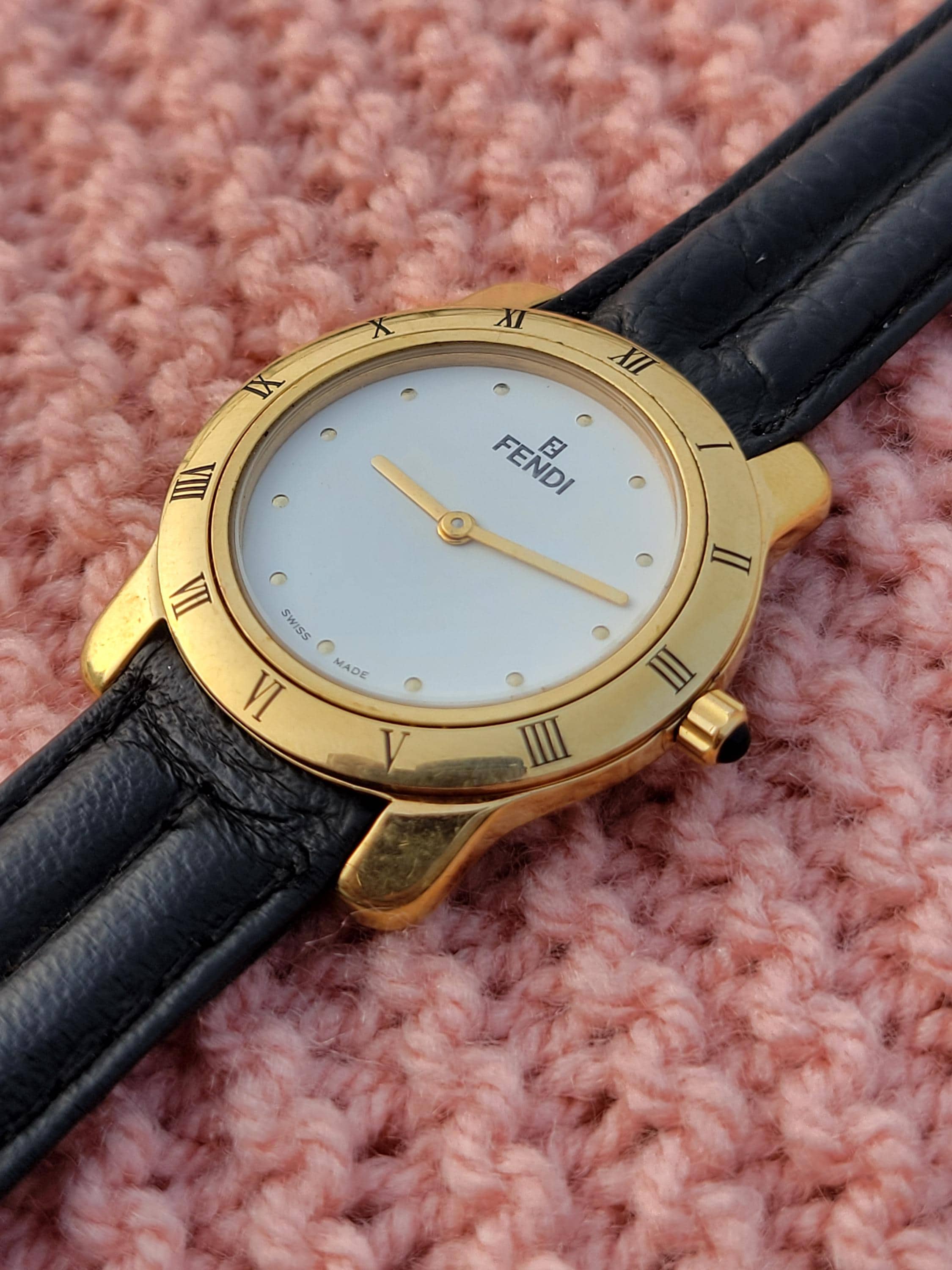 Vintage Fendi Gold Plated Men's Watch: Swiss Made, Rare Design - Etsy