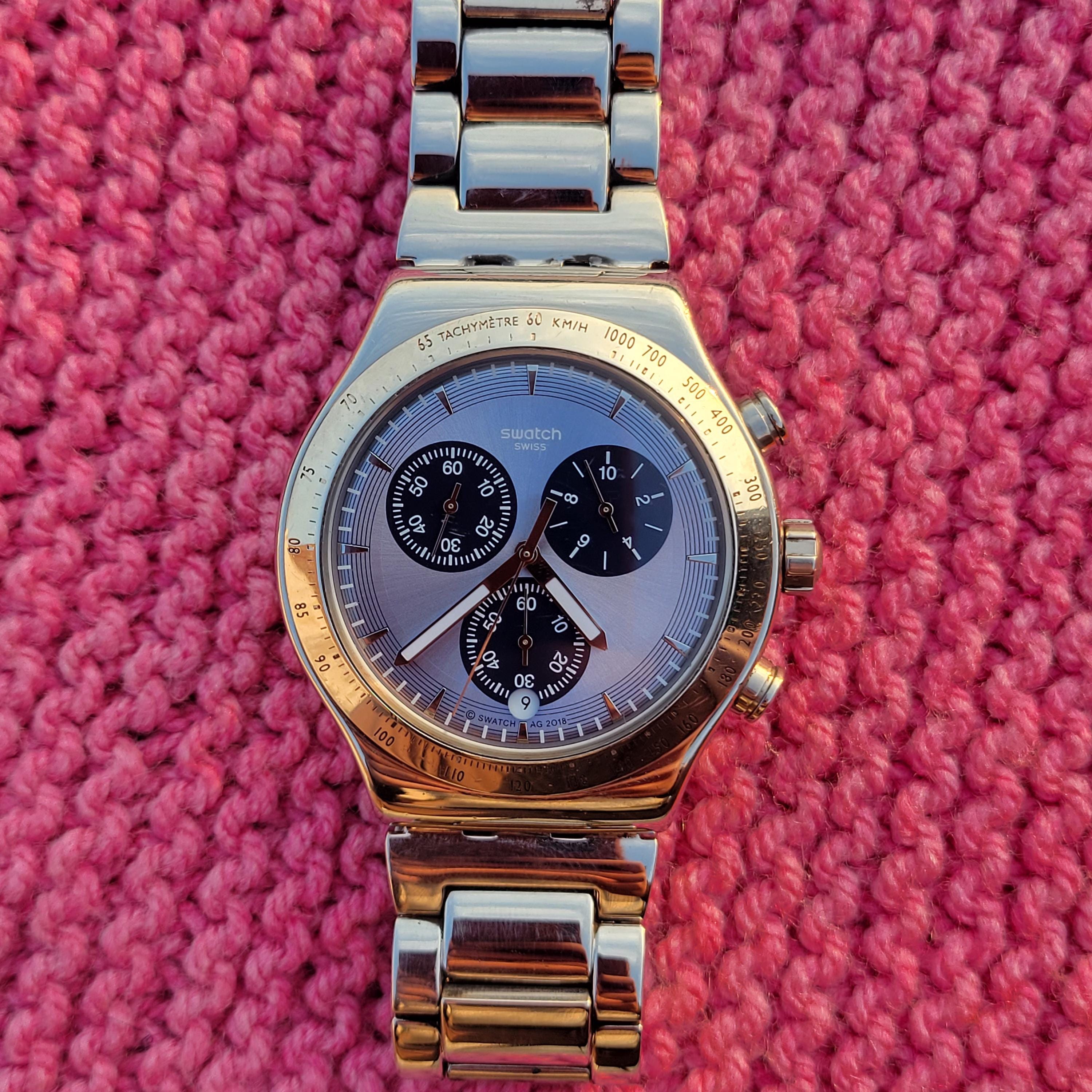 Swatch Irony SKY ICON Chronograph Stainless Steel Men's Watch - Etsy