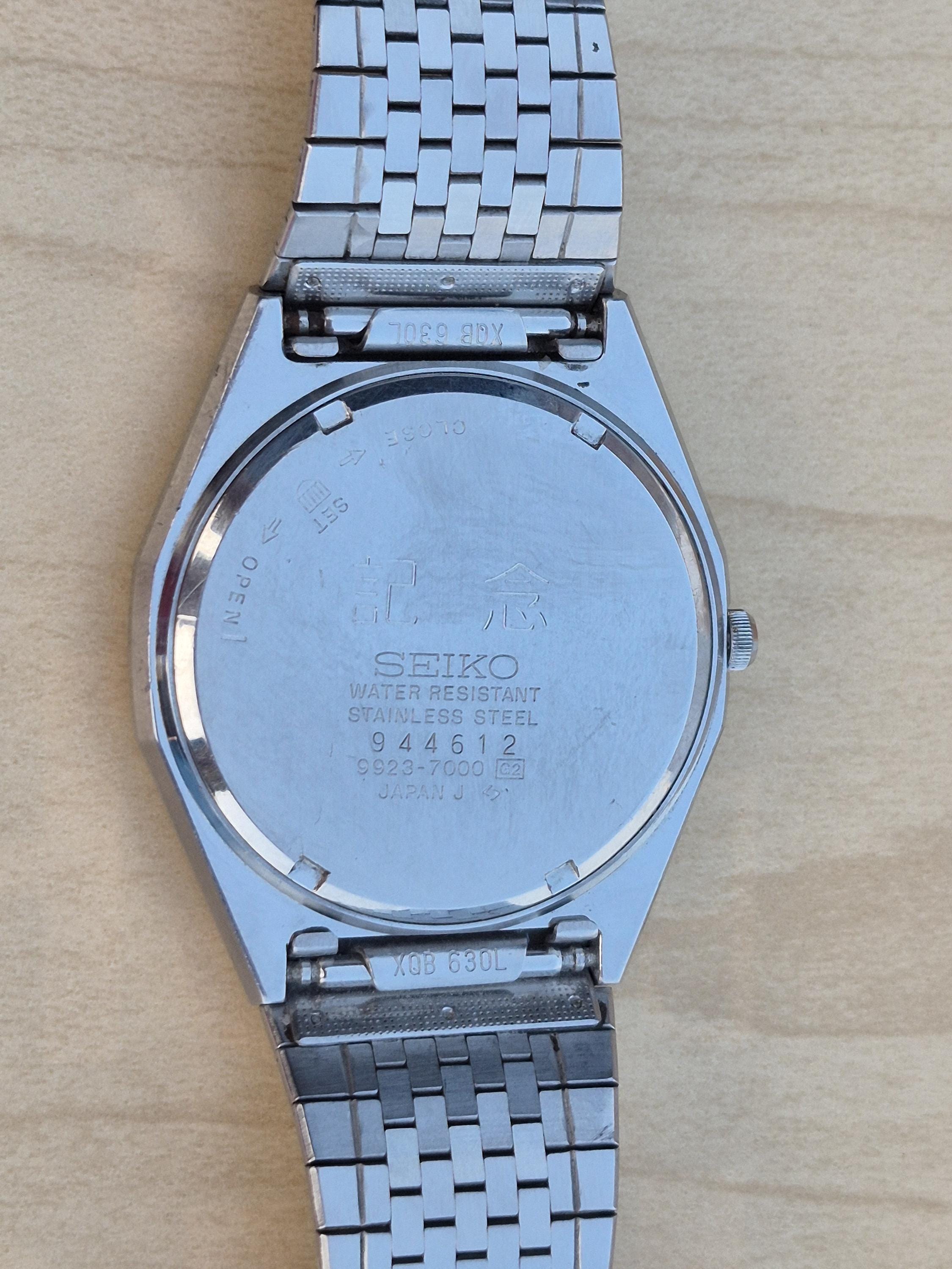 Vintage Seiko King Twin Quartz 9923-7000 Stainless Steel Men's