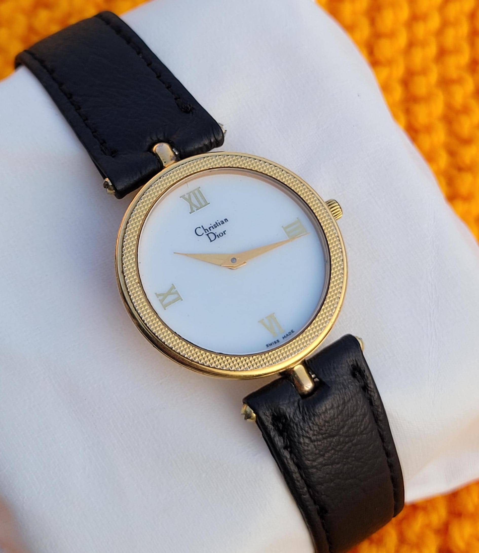 Vintage Christian Dior 3044 Quartz Gold Plated Swiss Made Unisex