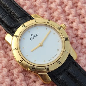 Vintage Fendi Gold Plated Men&#39;s Watch: Swiss Made, Rare Design