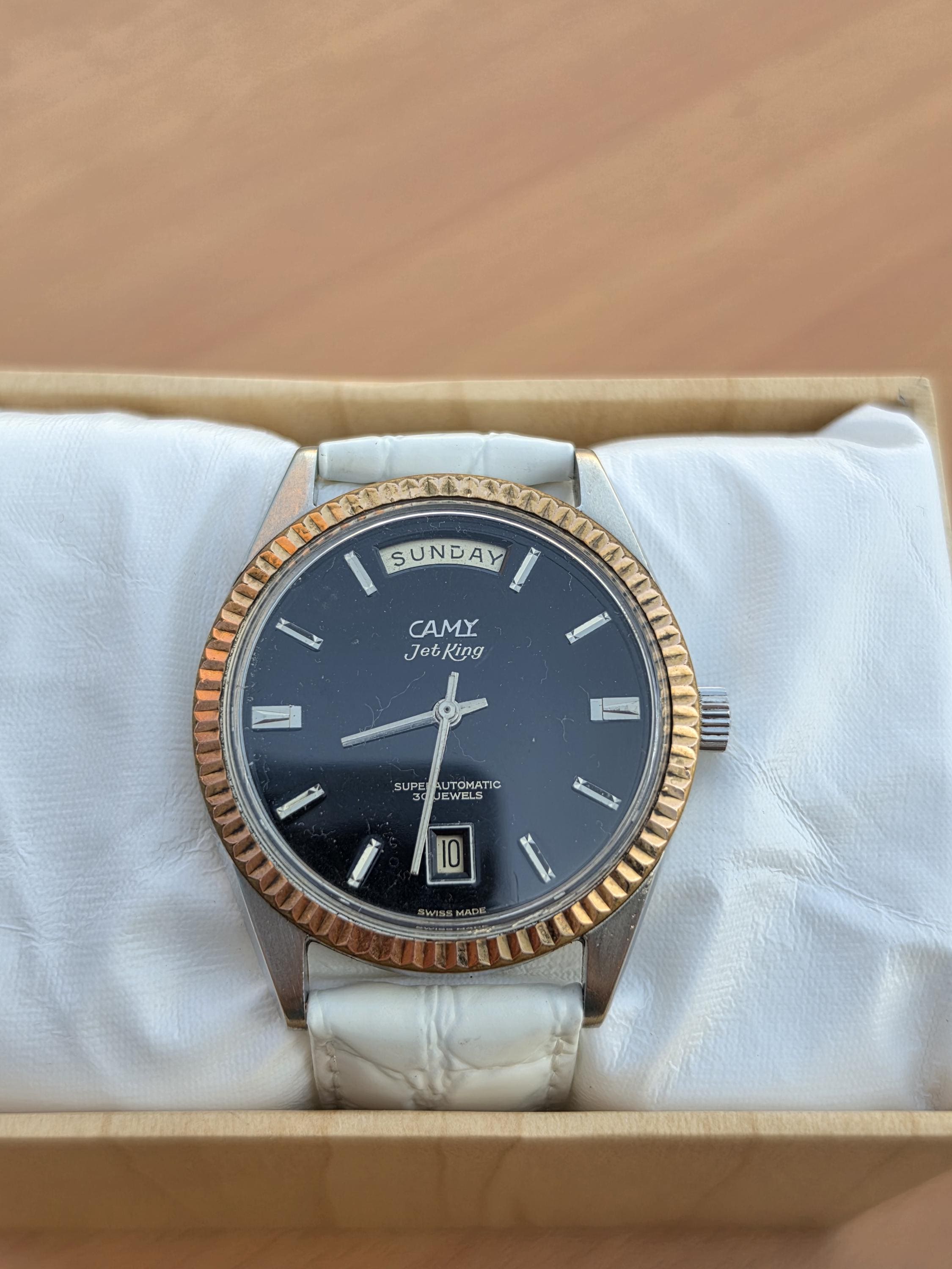 Vintage Camy Jetking SUPERAUTOMATIC 30 Jewels Stainless Steel