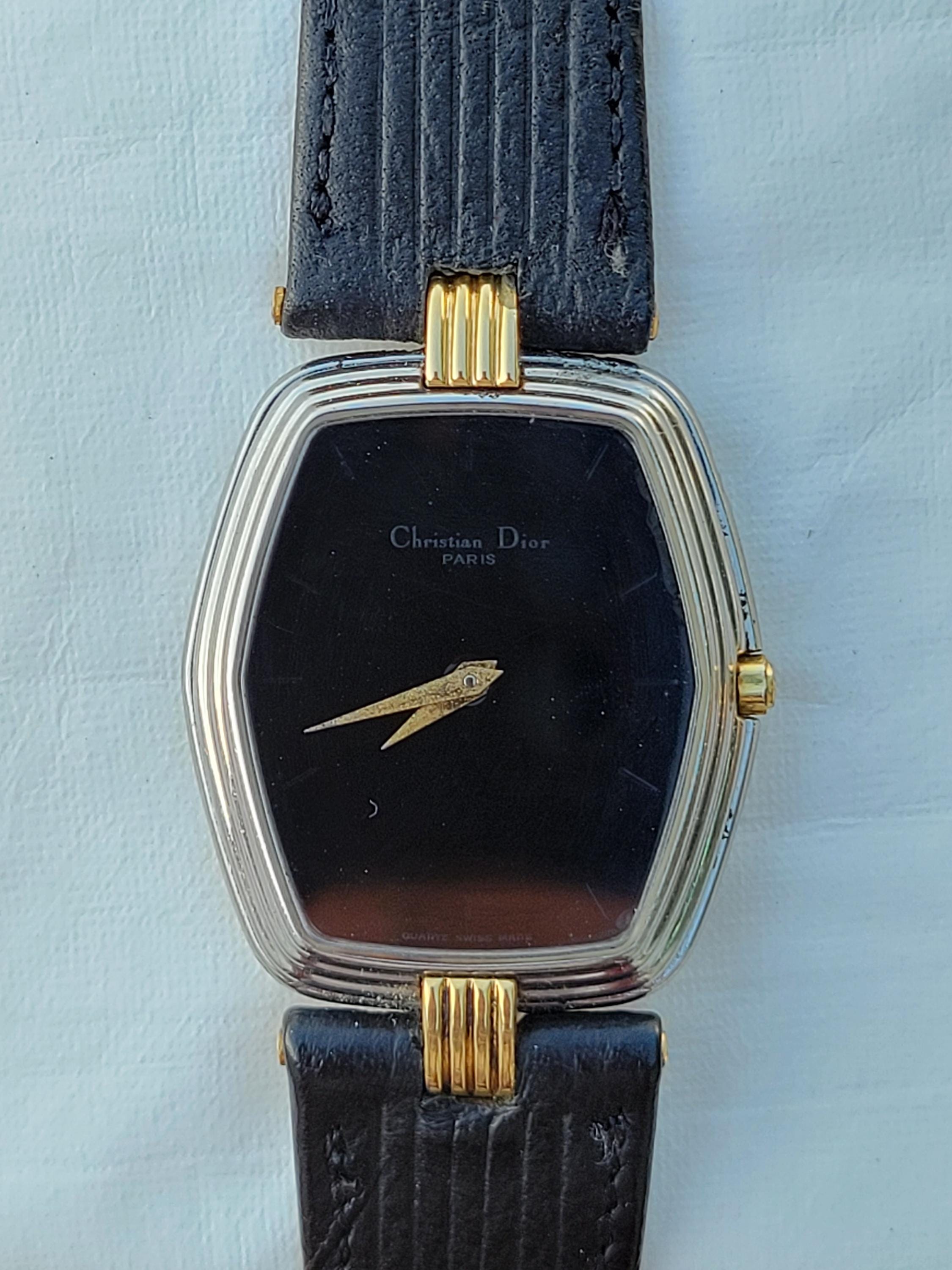 Christian Dior ラ デ ドゥ ディオール 3060 ヴィンテージ Vintage Christian Dior Watch: Swiss Made Gold & Silver Tonneau