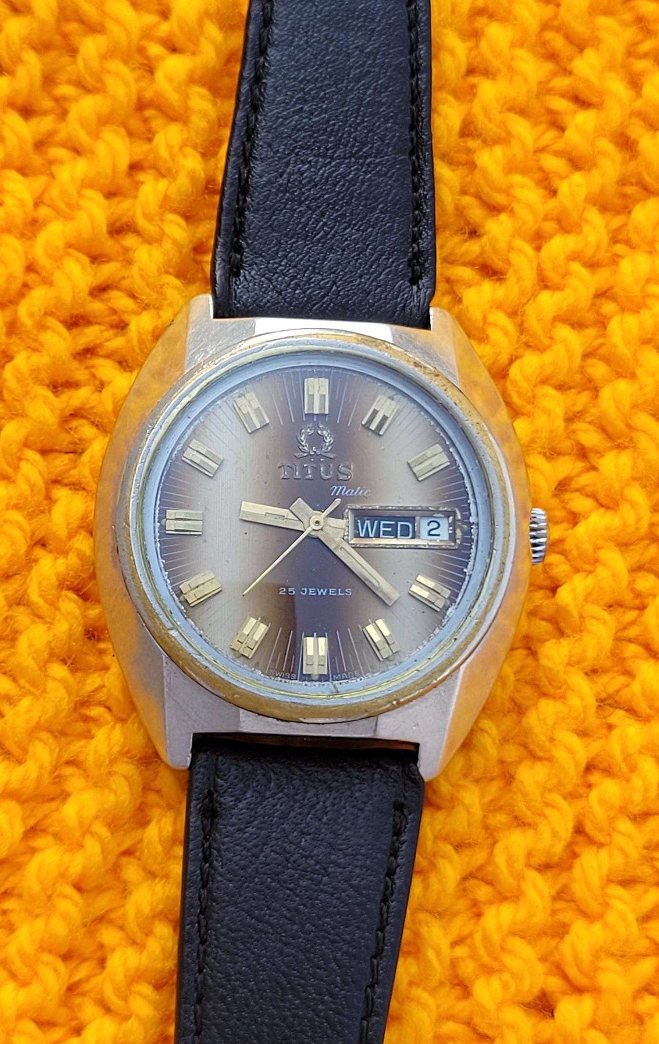 Vintage Solvil Et Titus Automatic Men's Watch: Swiss Made Day/date