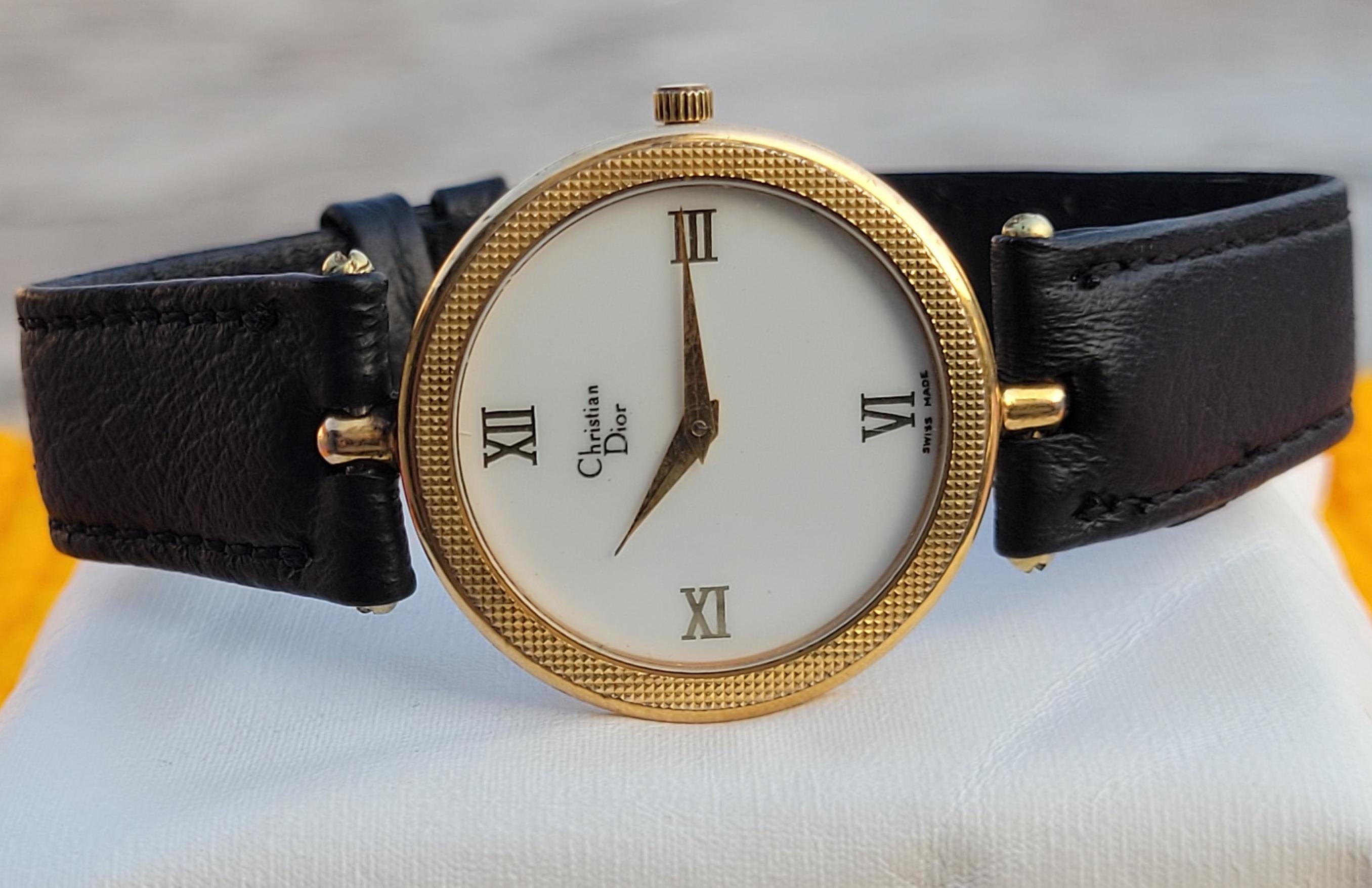 Vintage Christian Dior 3044 Quartz Gold Plated Swiss Made Unisex