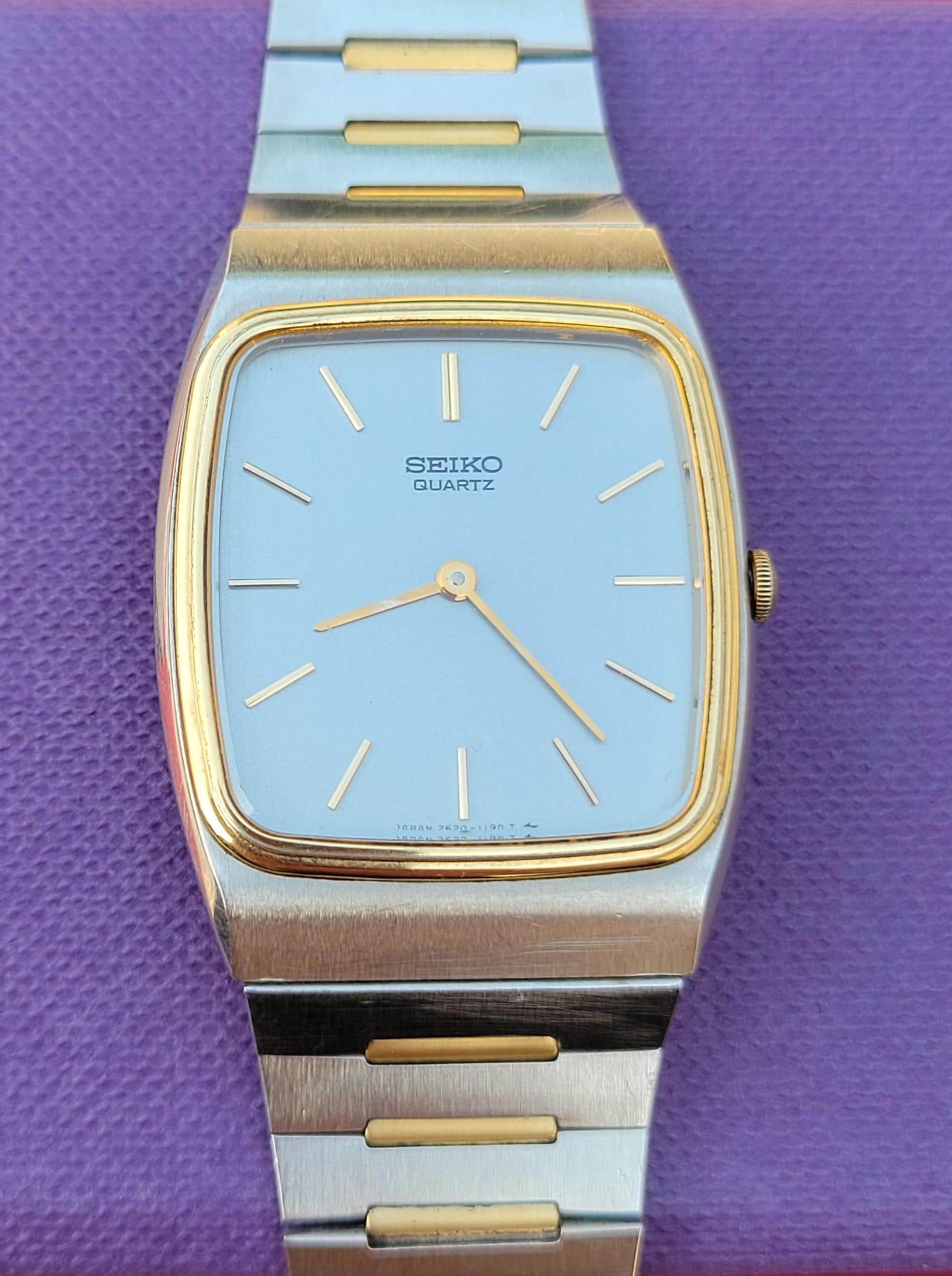 ヴィンテージ セイコー 2620-5620 タンク ステンレススチール ツートン 