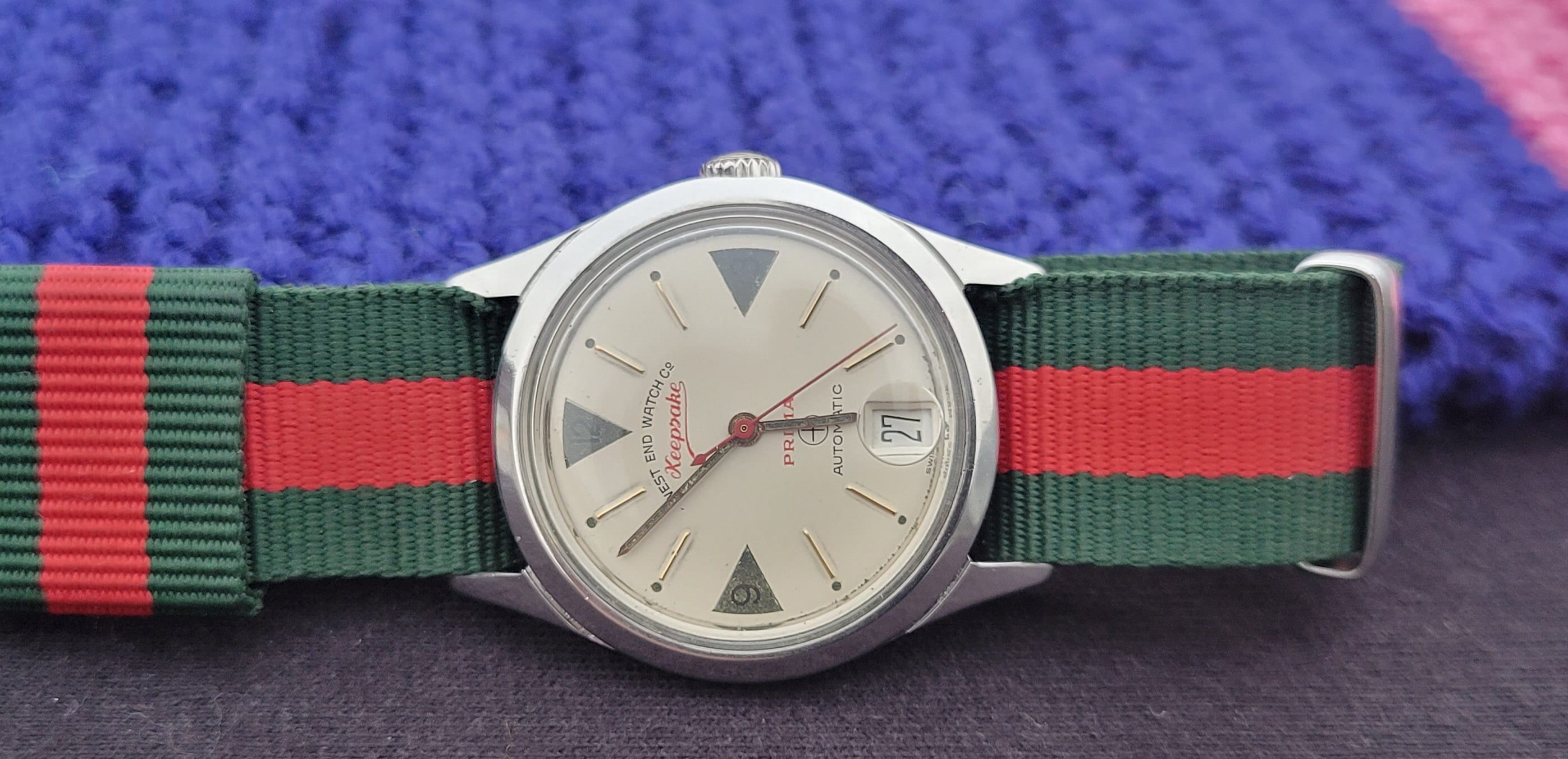 Vintage West End Watch Co Keepsake Prima Automatic Swiss NATO