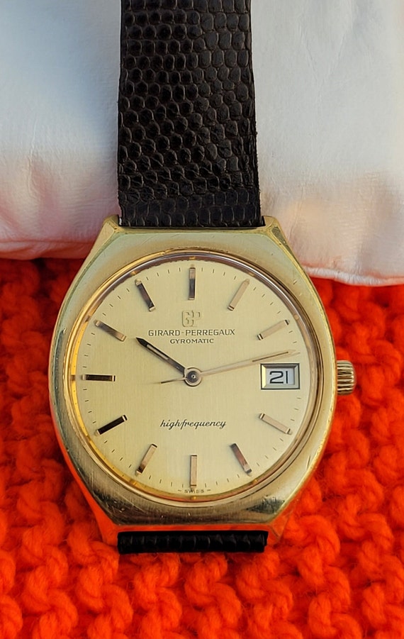 Vintage 1970s Girard Perregaux Gyromatic High Frequency Gold