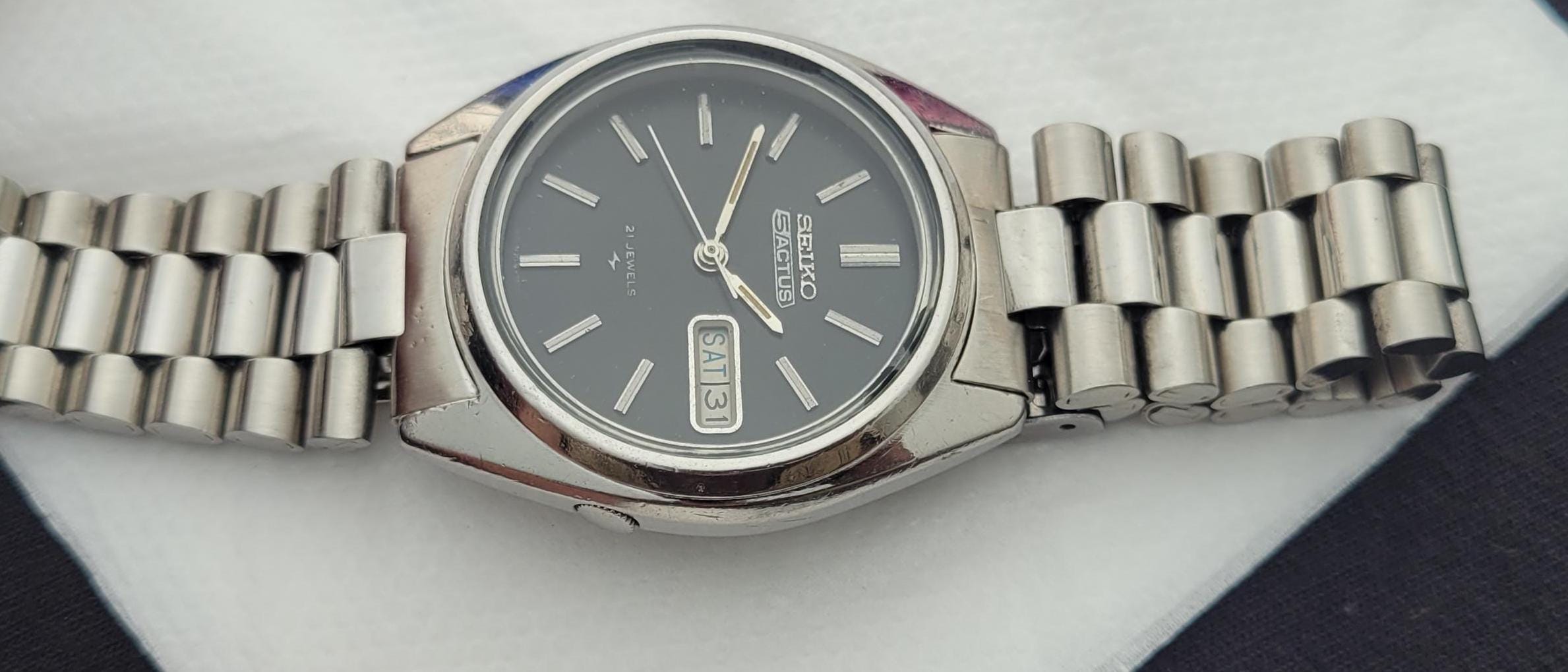 時計 SEIKO 5ACTUS 21 JEWELS 7019-7000 DAINI Birthday Watch September 1970! Seiko 5 Actus 7019-7000 Jumbo