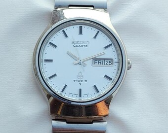 時計 S-84SEIKO Quartz Type II Vintage Seiko Quartz Type II Stainless Steel Men's Watch - Etsy