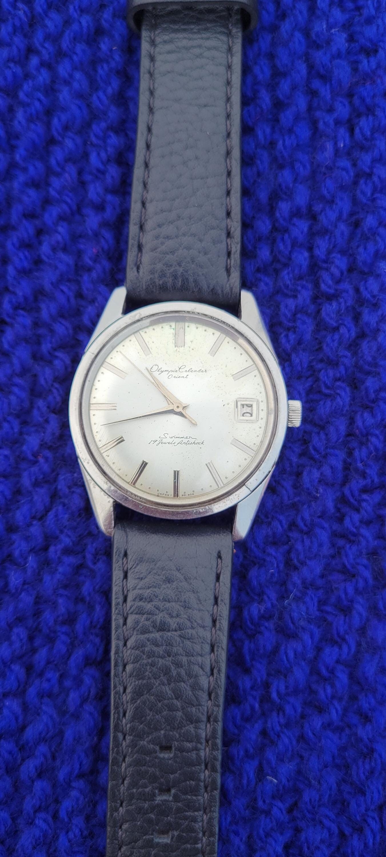 Vintage 1960's Orient Olympia Calendar Swimmer Men's Watch - Etsy