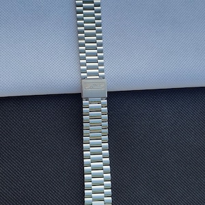NOS Mido President Style Watch Bracelet: 18MM Stainless Steel Band