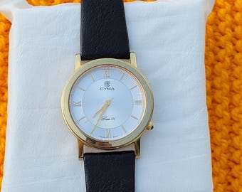 Cyma Louis XV Gold Plated Men's Swiss Watch - Etsy