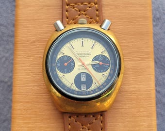 Vintage Citizen Bullhead 67-9020 Fly Back Chronograph Automatic