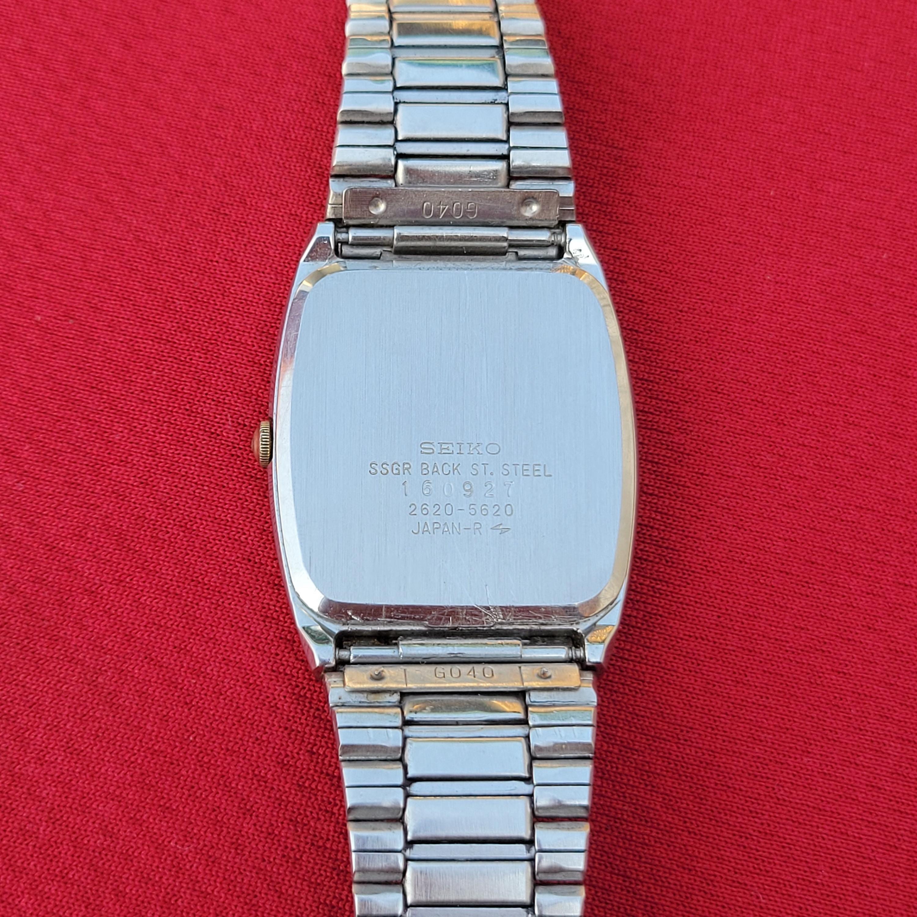 ヴィンテージ セイコー 2620-5620 タンク ステンレススチール ツートン 