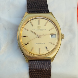 Vintage 1970's Girard Perregaux Gyromatic High Frequency Excellent Men's Wrist Watch