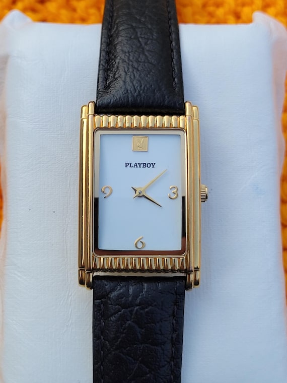 Vintage PLAYBOY Tank Watch, Gold Plated, Swiss Made - Etsy
