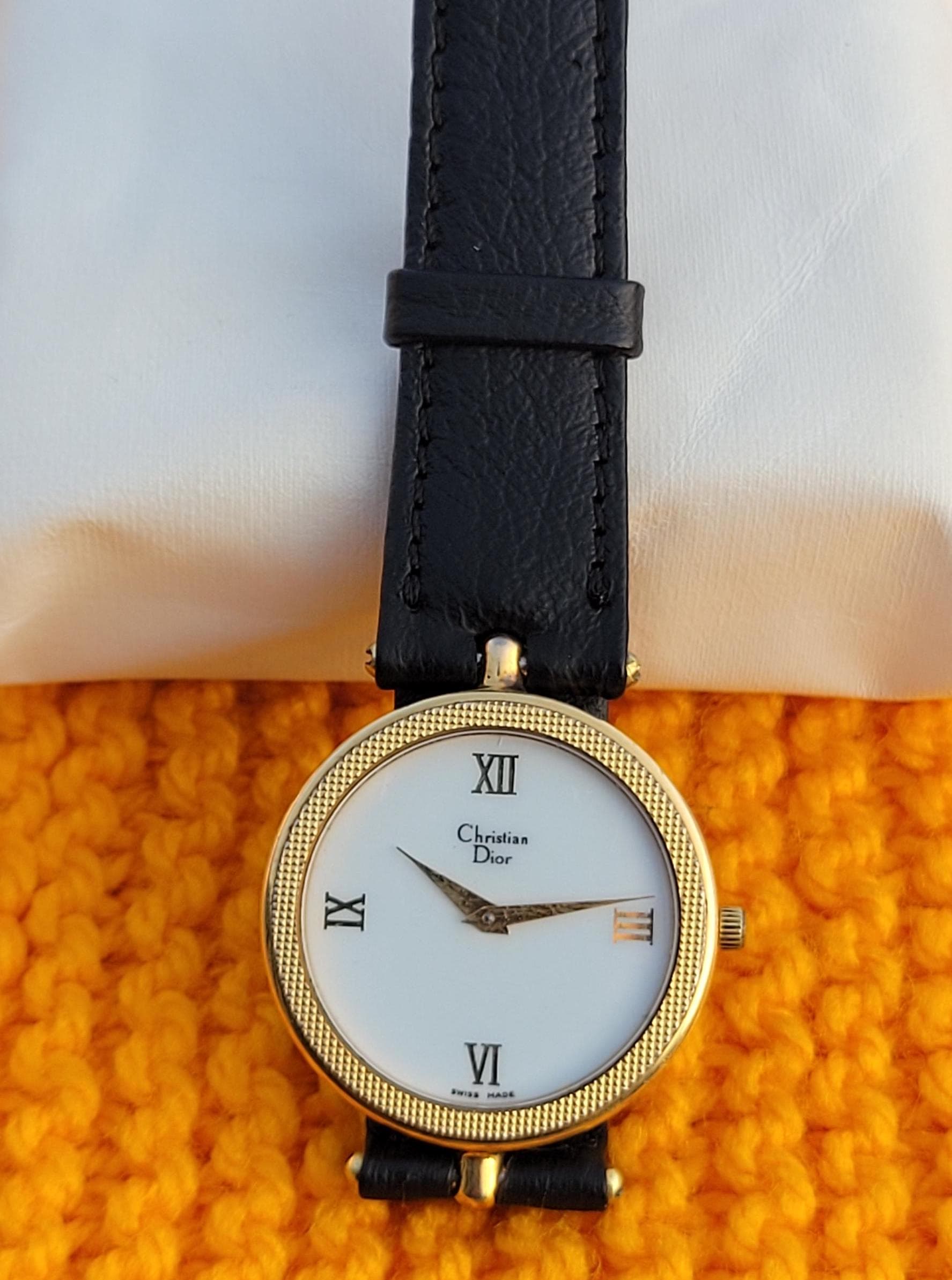 Vintage Christian Dior 3044 Quartz Gold Plated Swiss Made Unisex