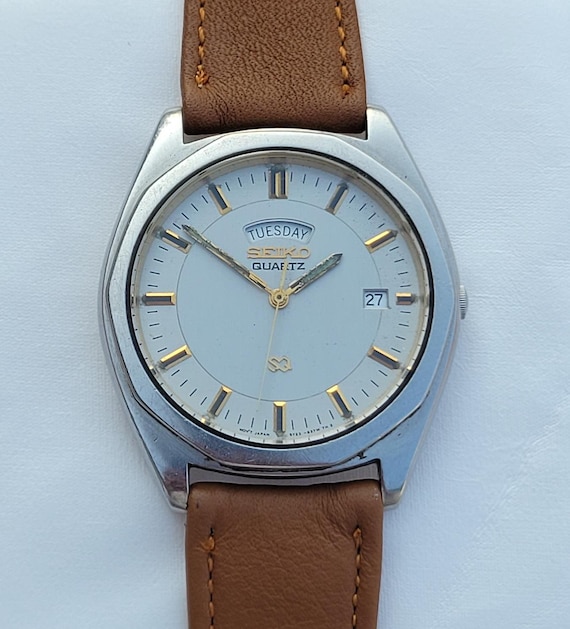 ヴィンテージ セイコー SQ クォーツ腕時計：ツートンステンレス