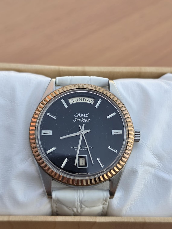 Vintage Camy Jetking SUPERAUTOMATIC 30 Jewels Stainless Steel