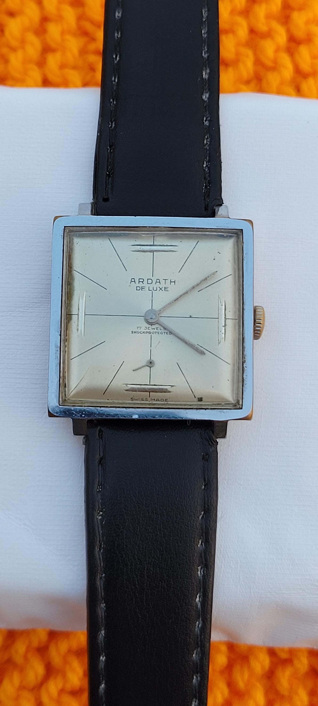 Vintage Ardath De Luxe Men's Watch: Art Deco Swiss Made Mechanical
