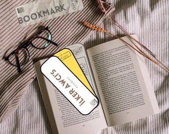 ILKER AWCI'S BOOKMARK I Segnalibro stampabile, Segnalibro regalo, Segnalibro stampabile per le donne Regalo per gli amanti dei libri Segnalibro carino