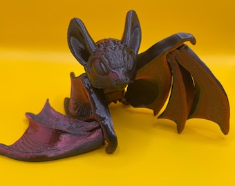 Spooky 3D Printed Bat Fidget & Halloween Decoration!
