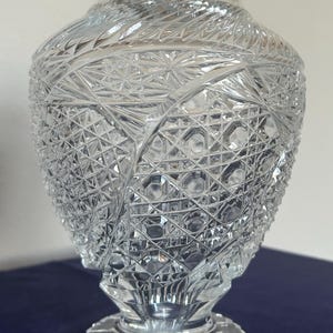 Vintage American Brilliant  Cut Crystal Large Vase.