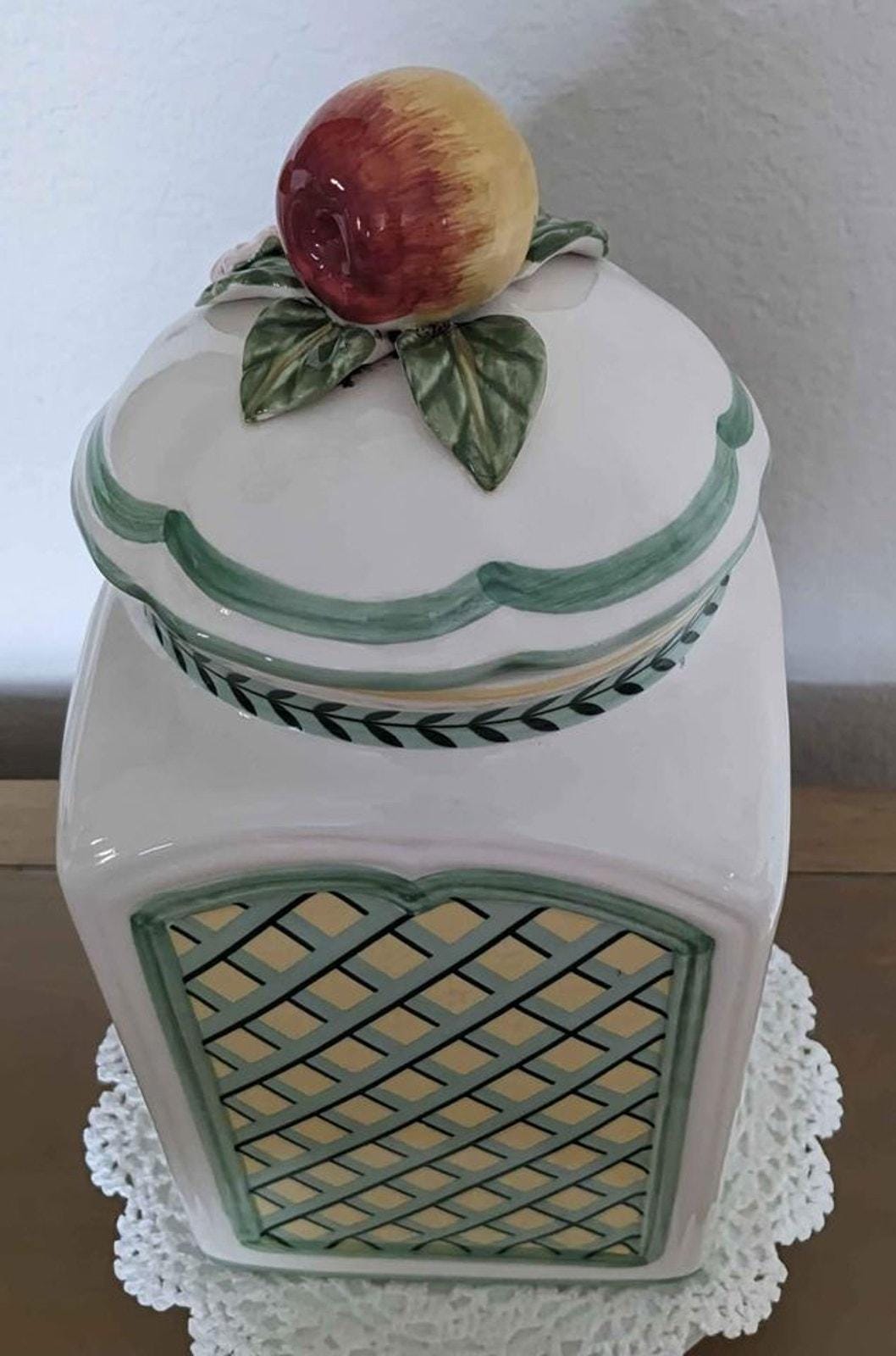 ビレロイ＆ボッホ フレンチガーデンチャーム 蓋付き大型キャニスター