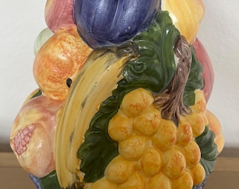 Vintage Majolica Ceramic Large Fruit Topiary