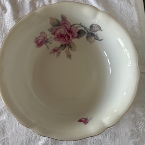 Vintage Bohemian Porcelain Serving Bowl Made in Czechoslovakia