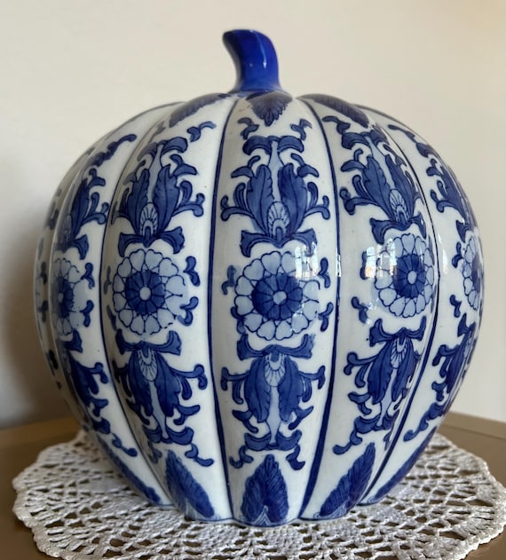 Vintage Porzellan chinesischer Kürbis 10-1 / 2 ”Hoch