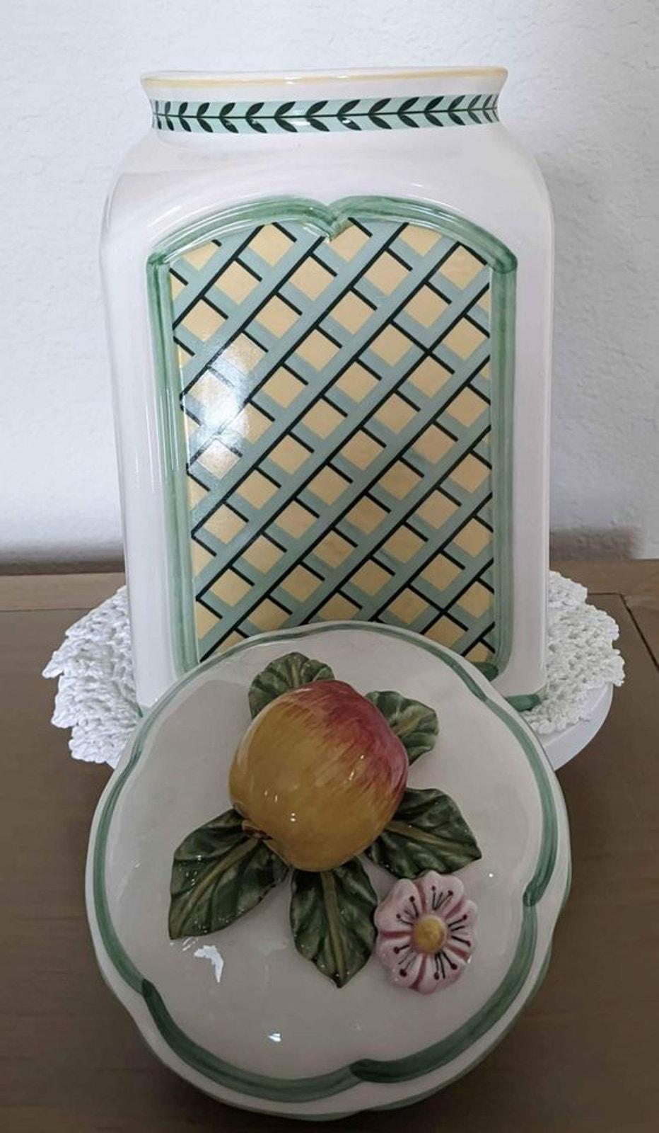 ビレロイ&ボッホ　キャニスター ビレロイ＆ボッホ フレンチガーデンチャーム 蓋付き大型キャニスター